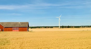 Sommarlandskap Vingåker öppet fält.
