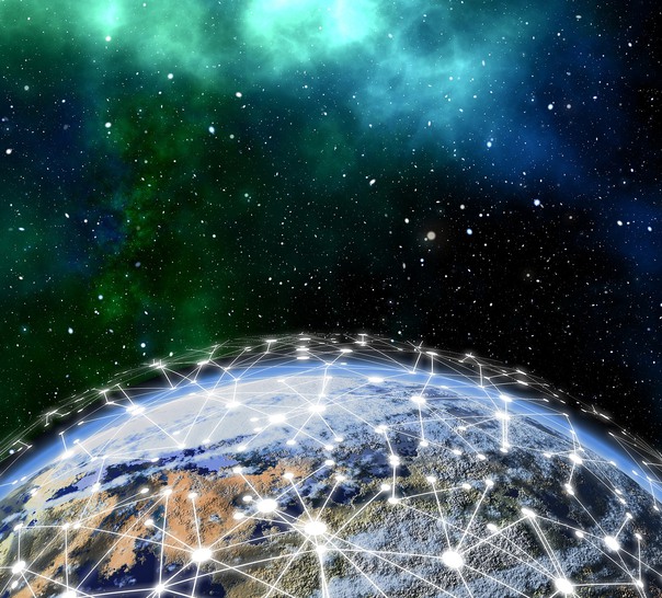 Ett virtuellt nätverk utanpå jorden.
